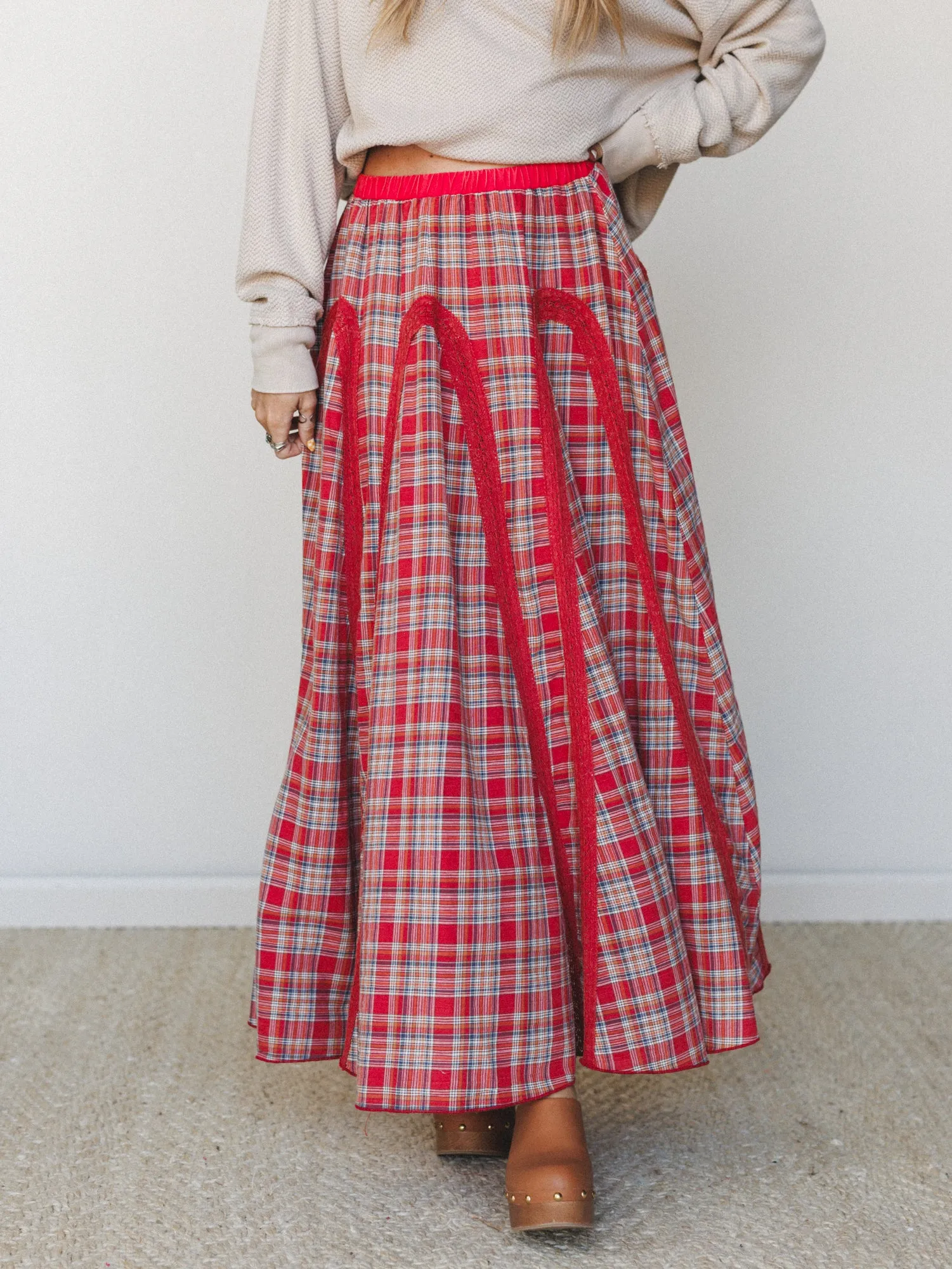 Aurora Maxi Skirt - Red sold by Three Bird Nest product image thumbnail 5