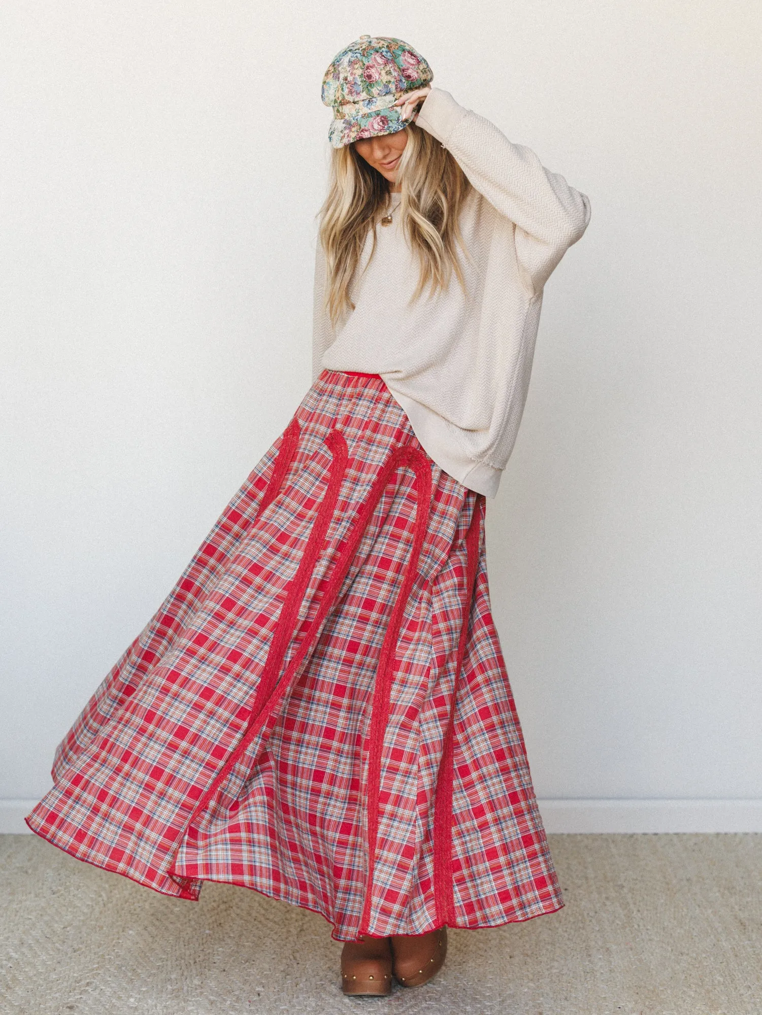 Aurora Maxi Skirt - Red sold by Three Bird Nest product image thumbnail 4