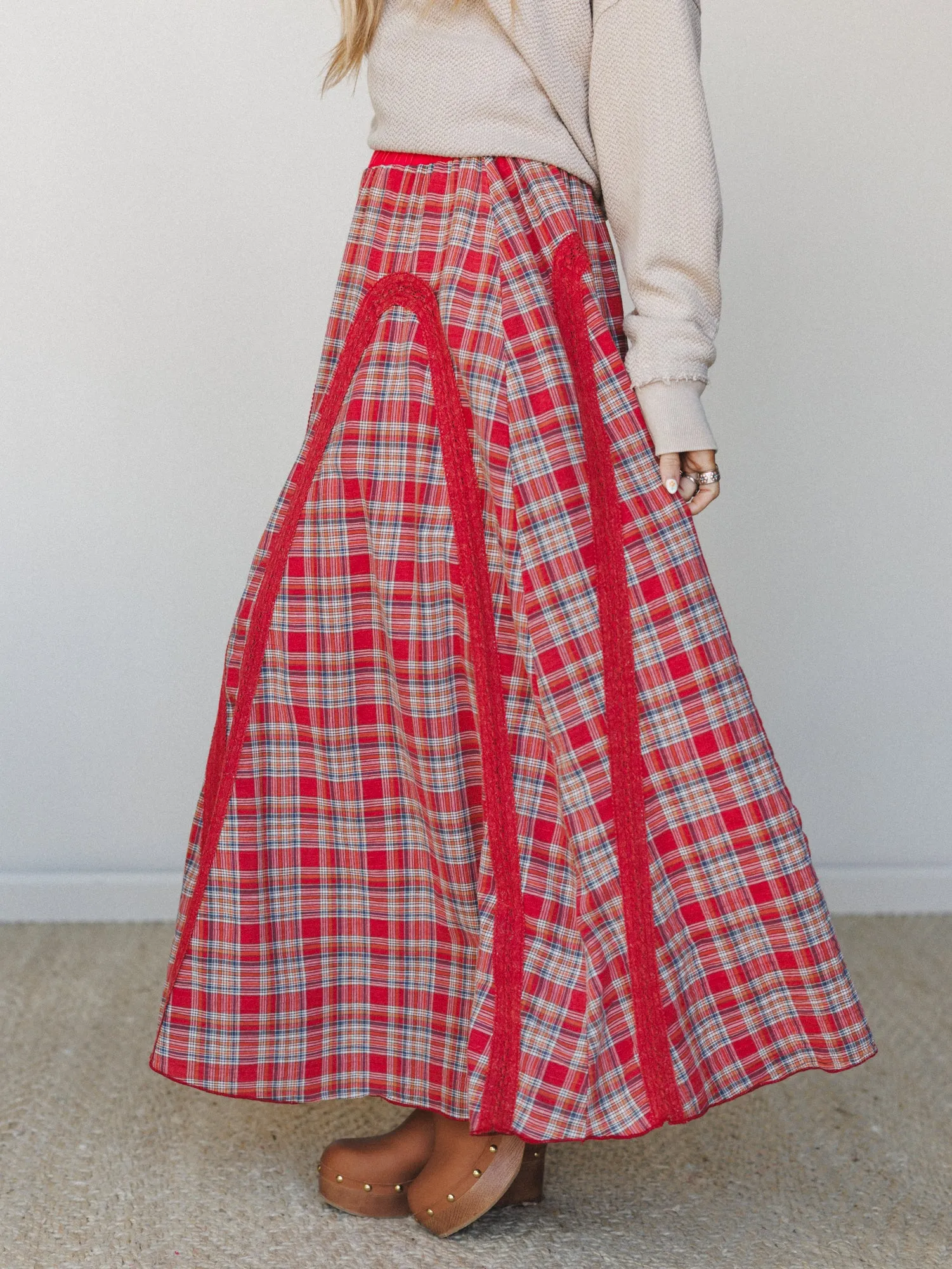 Aurora Maxi Skirt - Red sold by Three Bird Nest product image thumbnail 2