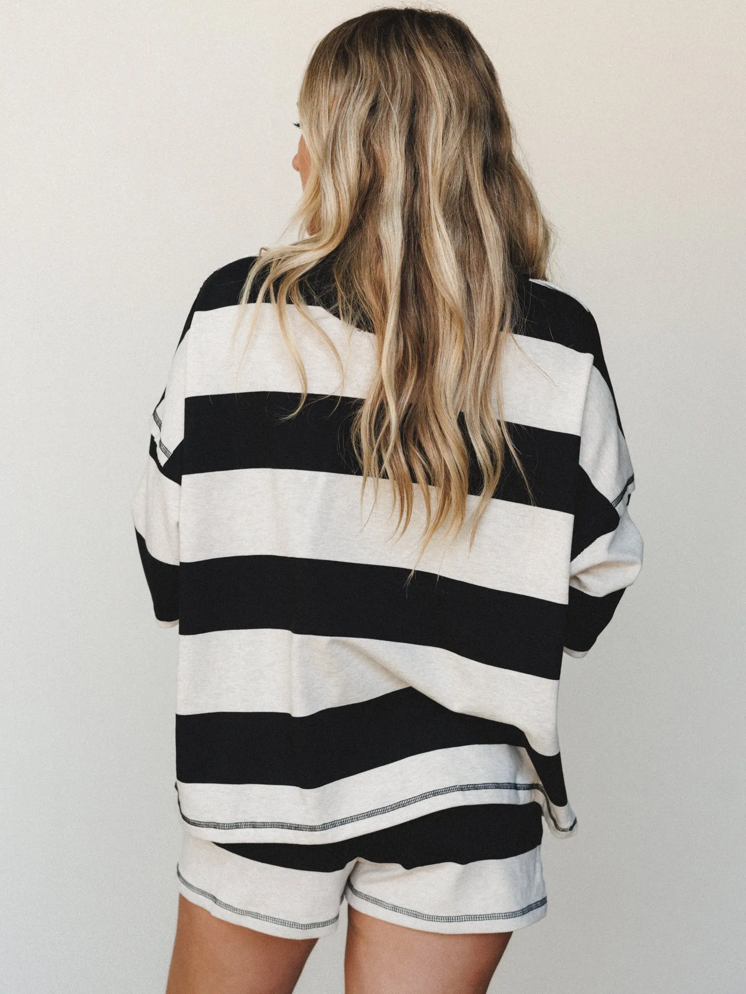 Sunset Stripes Short Set - Black sold by Three Bird Nest product image thumbnail 5