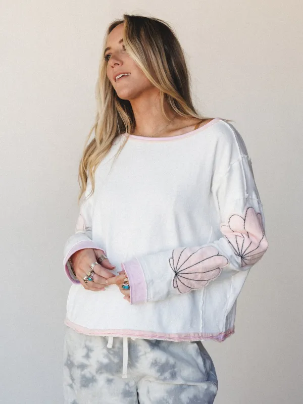 By The Shore Long Sleeve Top - Shell Whisper - Pre Order made by Three Bird Nest