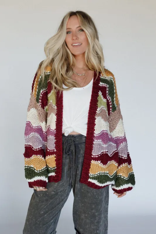 Chasing Harmony Cardigan - Plum made by Listicle