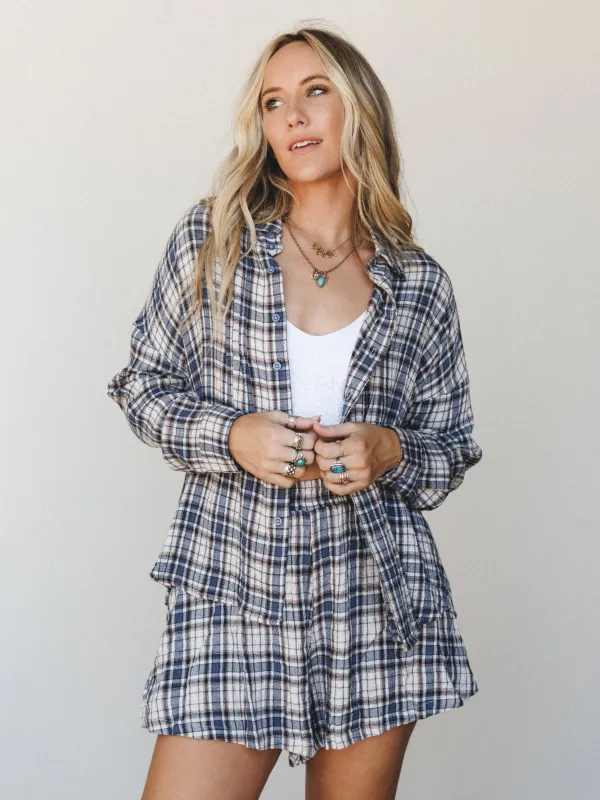 Plaid Dreams PJ Set - Blue Multi made by AnnieWear