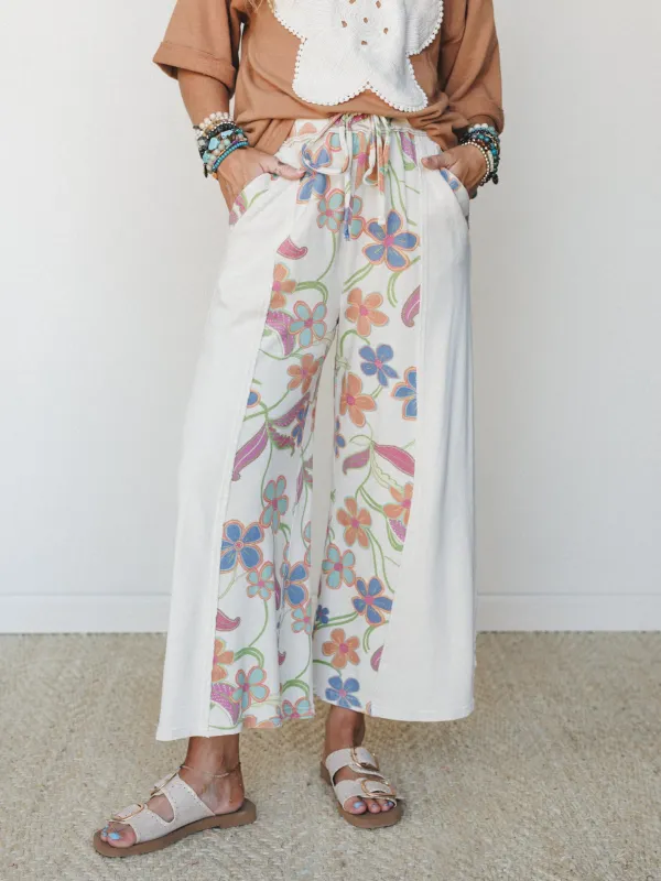 Blossom Tide Pants - Khaki made by easel