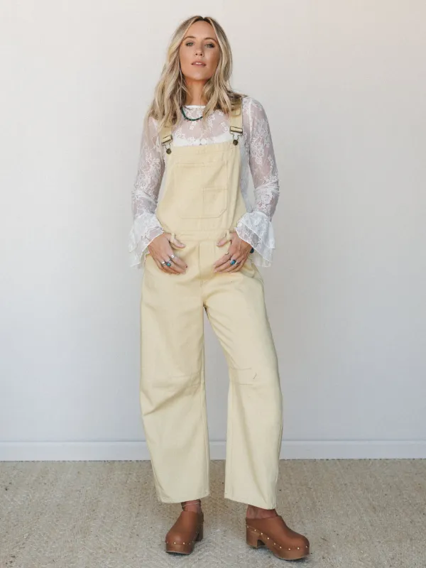 Adventure Awaits Overalls - Mustard made by Peach Love California