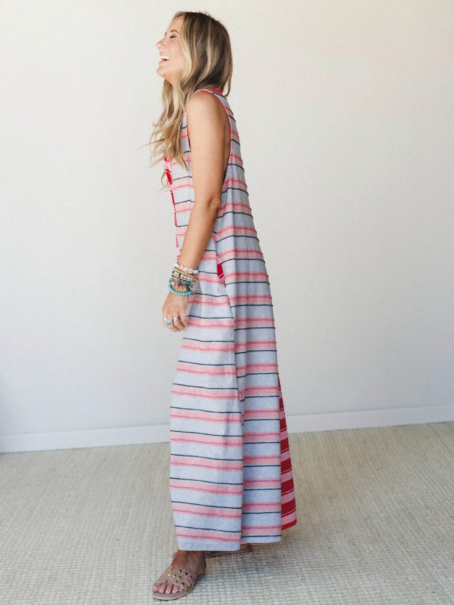 The Nest Cruise Lines Jumpsuit - Red Grey sold by Three Bird Nest product image thumbnail 4