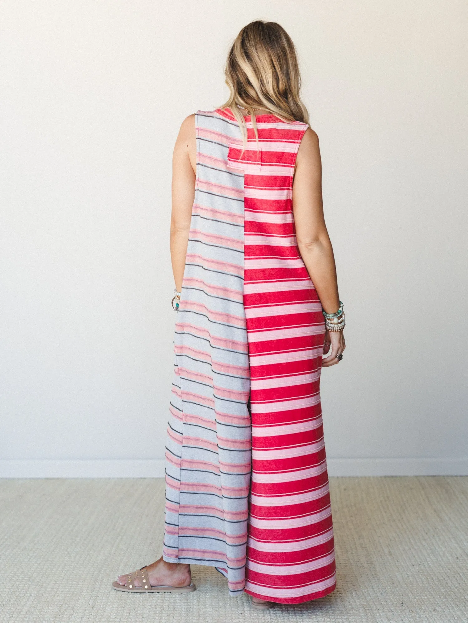 The Nest Cruise Lines Jumpsuit - Red Grey sold by Three Bird Nest product image thumbnail 5