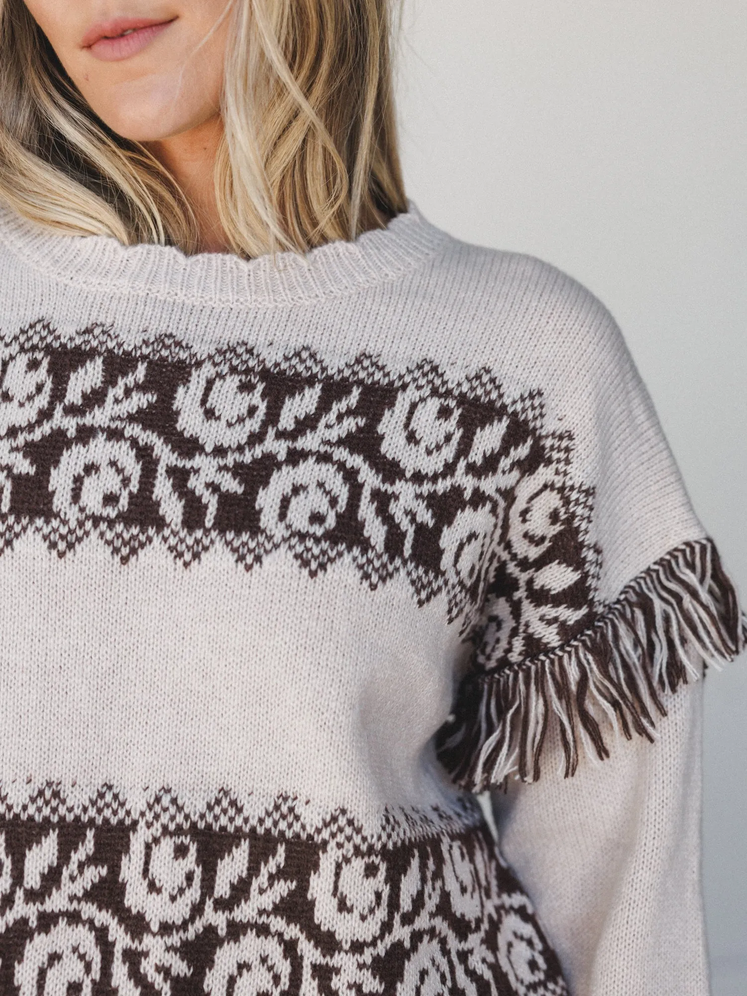 Thorns and Roses Sweater - Sand sold by Three Bird Nest product image thumbnail 2