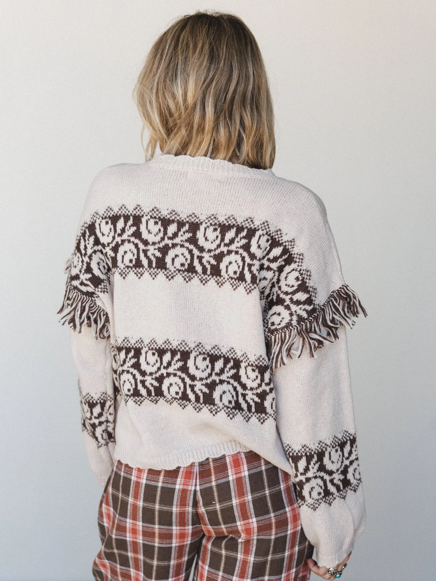Thorns and Roses Sweater - Sand sold by Three Bird Nest product image thumbnail 5