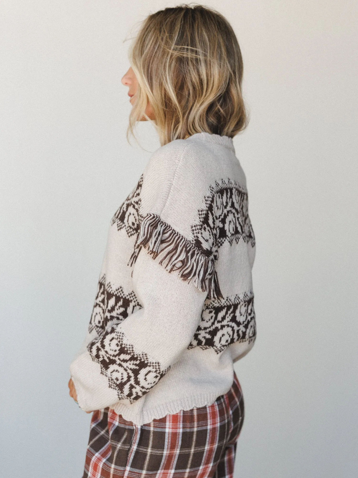 Thorns and Roses Sweater - Sand sold by Three Bird Nest product image thumbnail 3