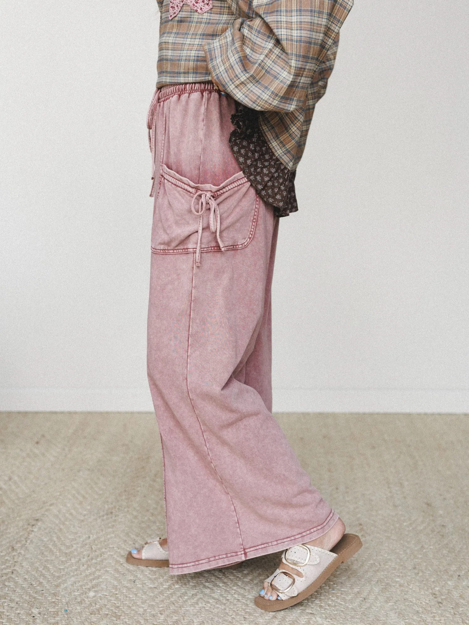 Tied With A Bow Pants - Red Bean sold by Three Bird Nest product image thumbnail 4
