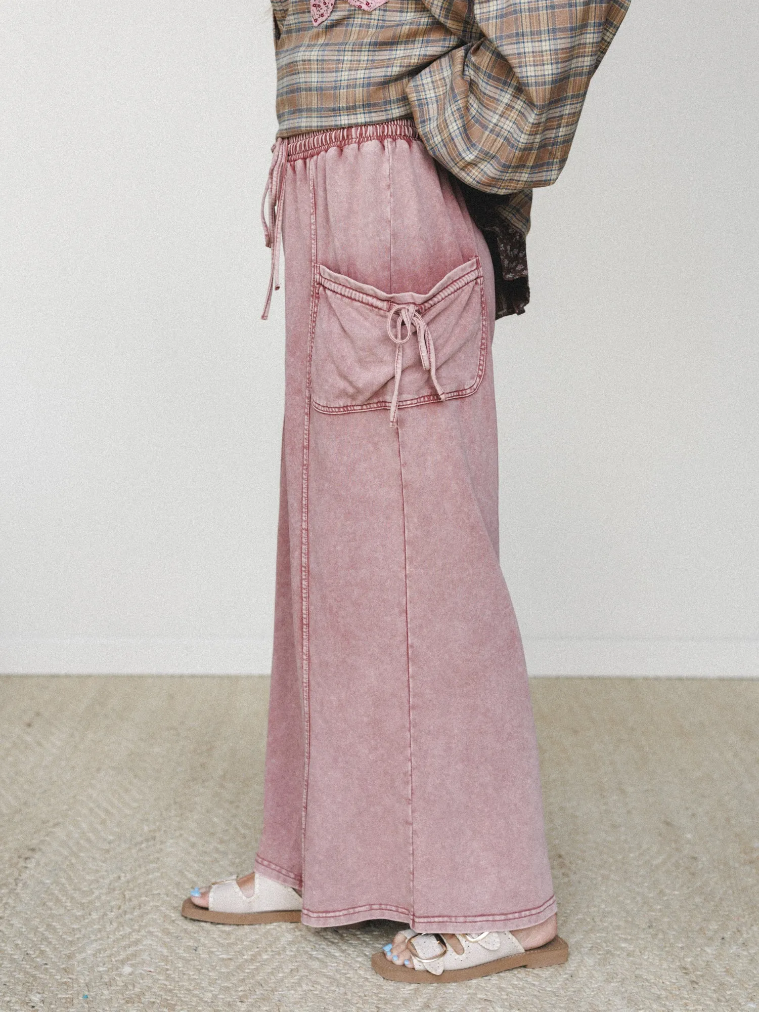 Tied With A Bow Pants - Red Bean sold by Three Bird Nest product image thumbnail 2
