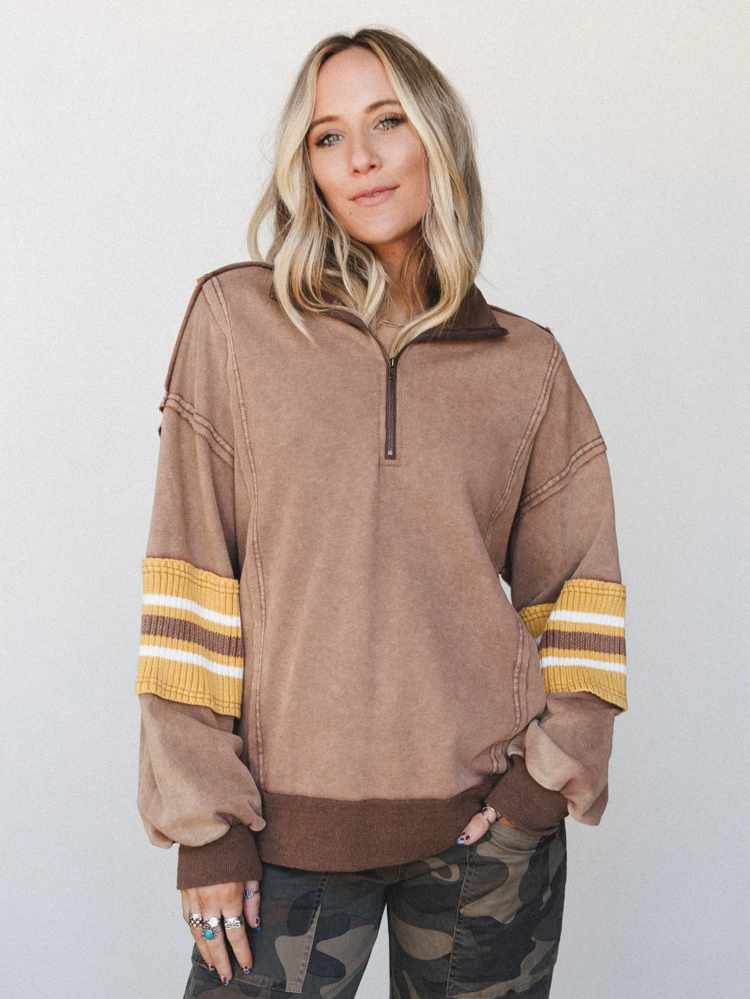 Sunbeam Top - Mocha sold by Three Bird Nest