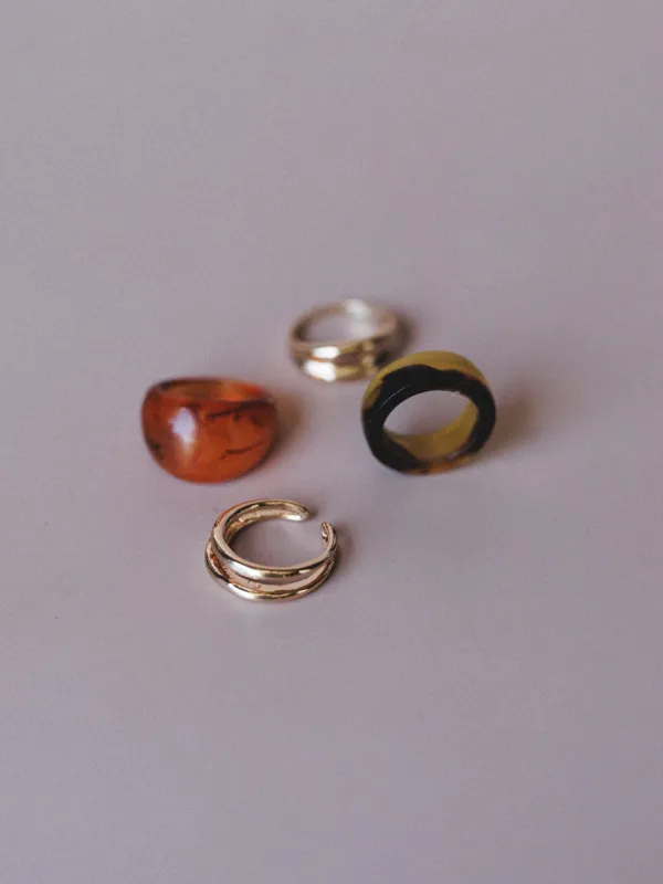 All Together Ring Stack - Marble made by Fame Accessories