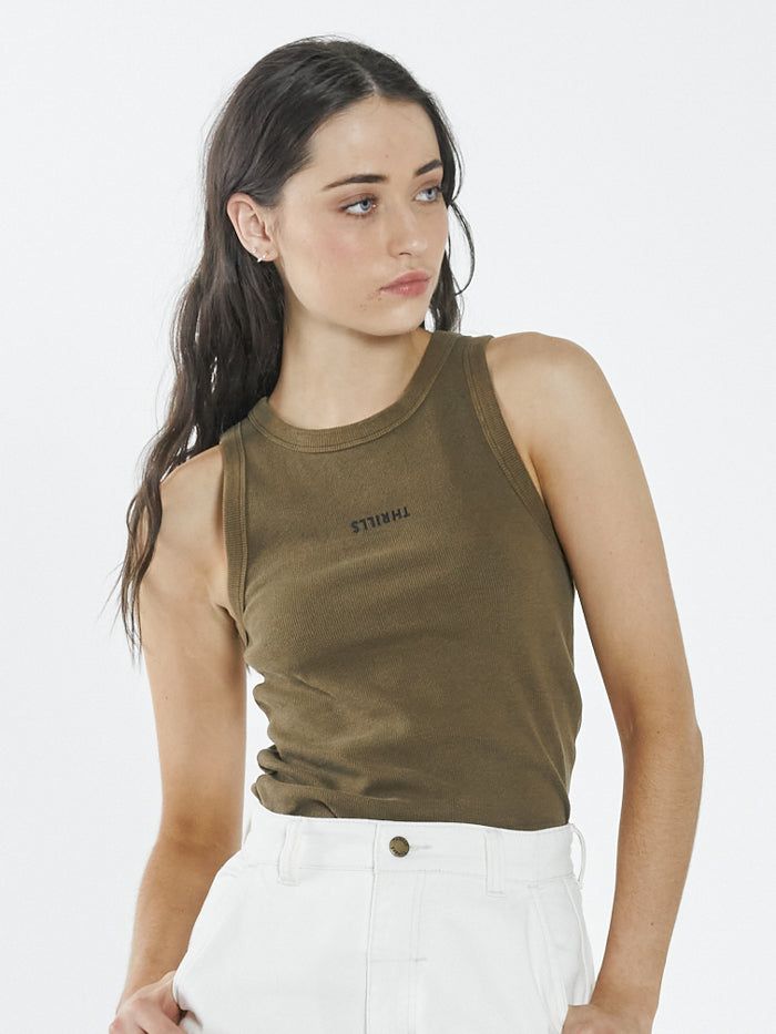 Minimal Thrills Racer Front Tank - Plantation sold by Thrills product image thumbnail 3