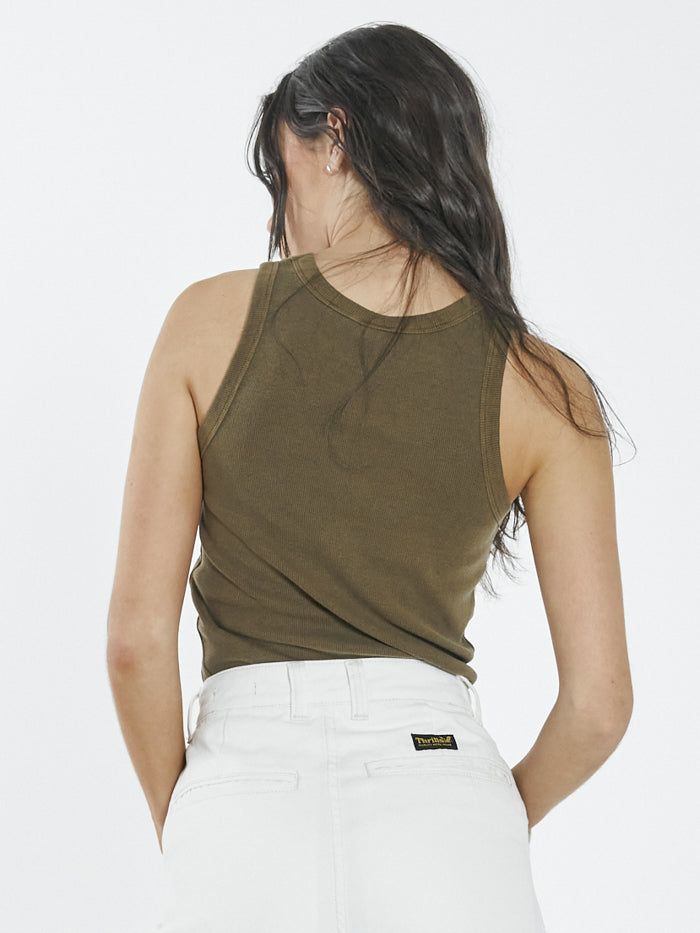 Minimal Thrills Racer Front Tank - Plantation sold by Thrills product image thumbnail 2