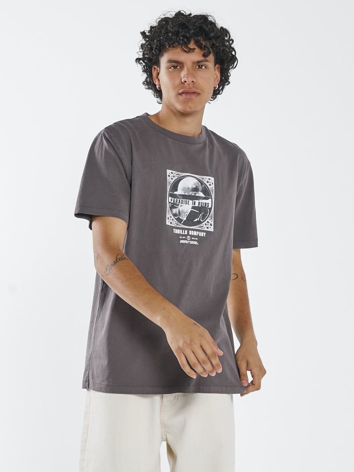 Paradise Smoke Merch Fit Tee - Plum sold by Thrills