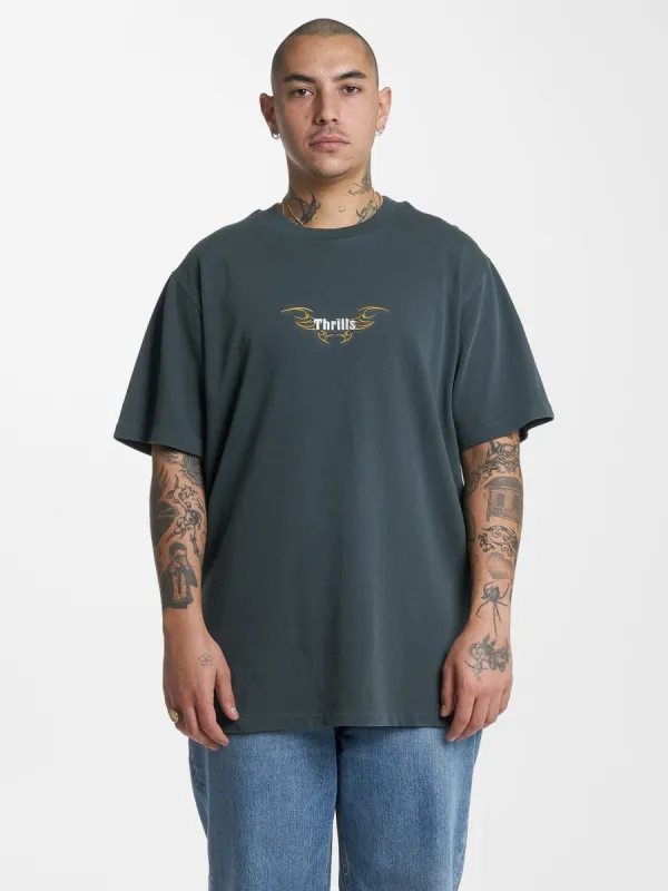 Thrills Golden Wings Merch Fit Tee - Spruce Green sold by Thrills