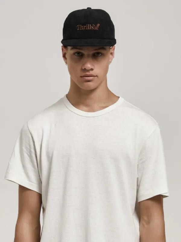 Thrills Workwear 5 Panel Cap - Black sold by Thrills
