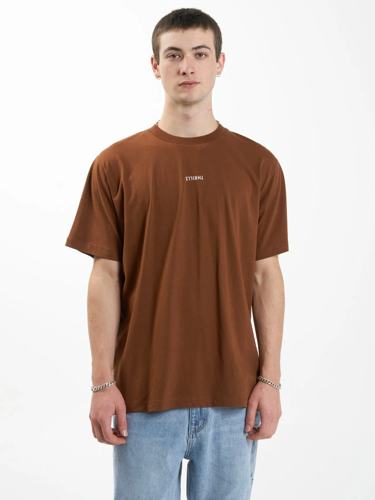 Minimal Thrills Merch Fit Tee - Chestnut sold by Thrills
