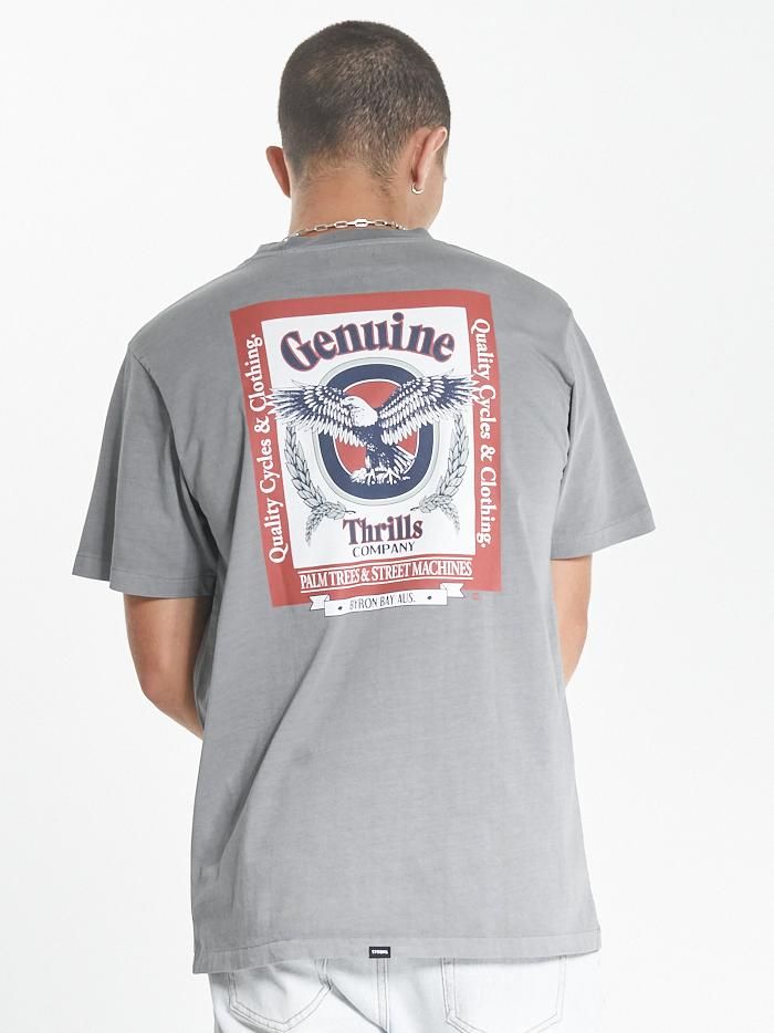 Genuine Merch Fit Tee - Washed Grey sold by Thrills