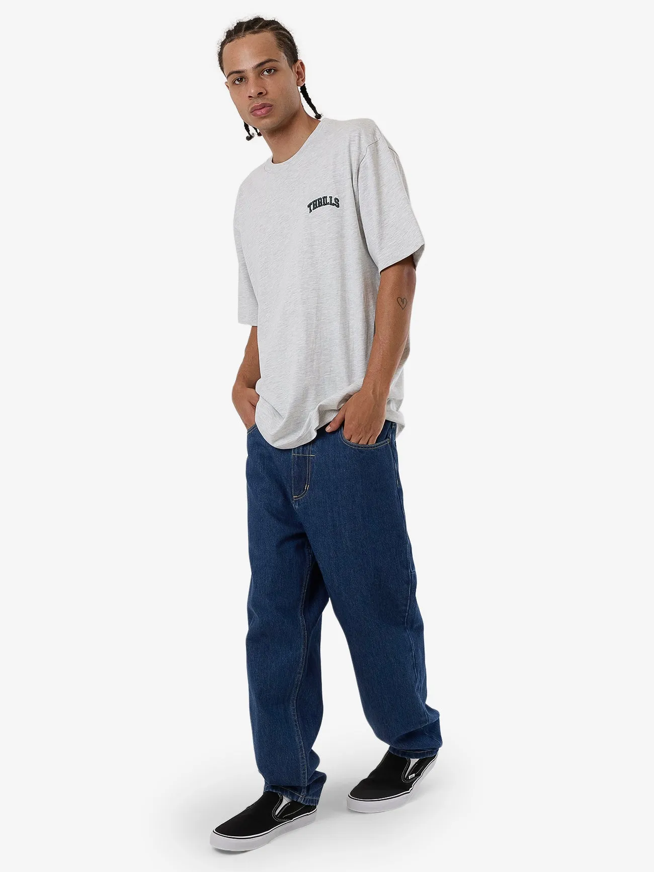 Believe Oversize Fit Tee - White Marle sold by Thrills product image thumbnail 5