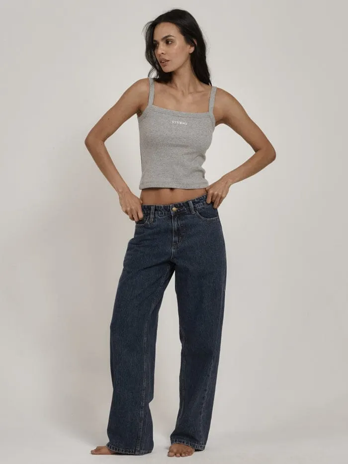 Minimal Thrills Rib Singlet - Grey Marle sold by Thrills product image thumbnail 4