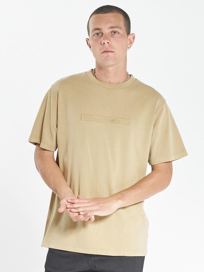 Tonal Thrills Box Embro Merch Fit Tee - Honey sold by Thrills