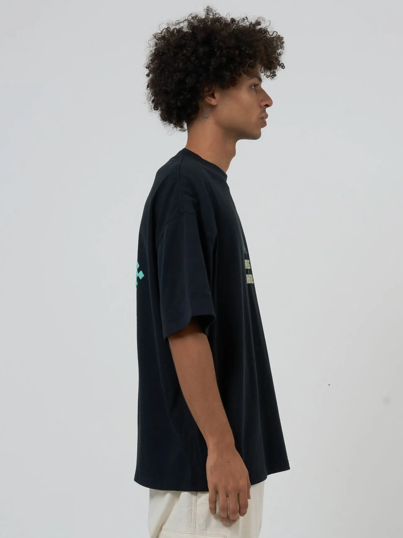 Levitation Box Fit Oversize Tee - Washed Black sold by Thrills product image thumbnail 3