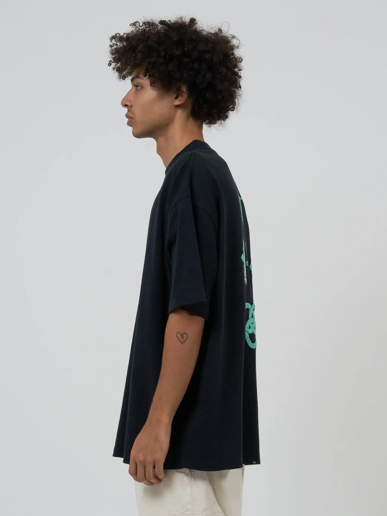 Levitation Box Fit Oversize Tee - Washed Black sold by Thrills product image thumbnail 4