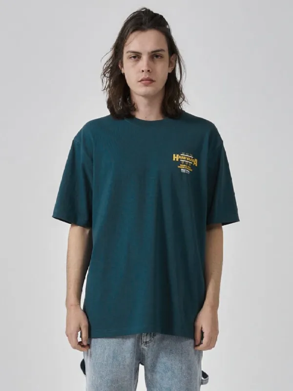 Hard Yakka x Thrills Works Well Oversize Merch Fit Tee - Yakka Green sold by Thrills