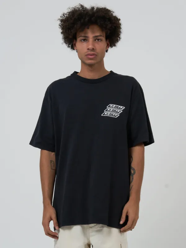 Midnight Runner Oversize Fit Tee - Washed Black sold by Thrills