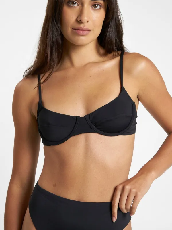 Thrills Underwire Bikini Top - Black sold by Thrills