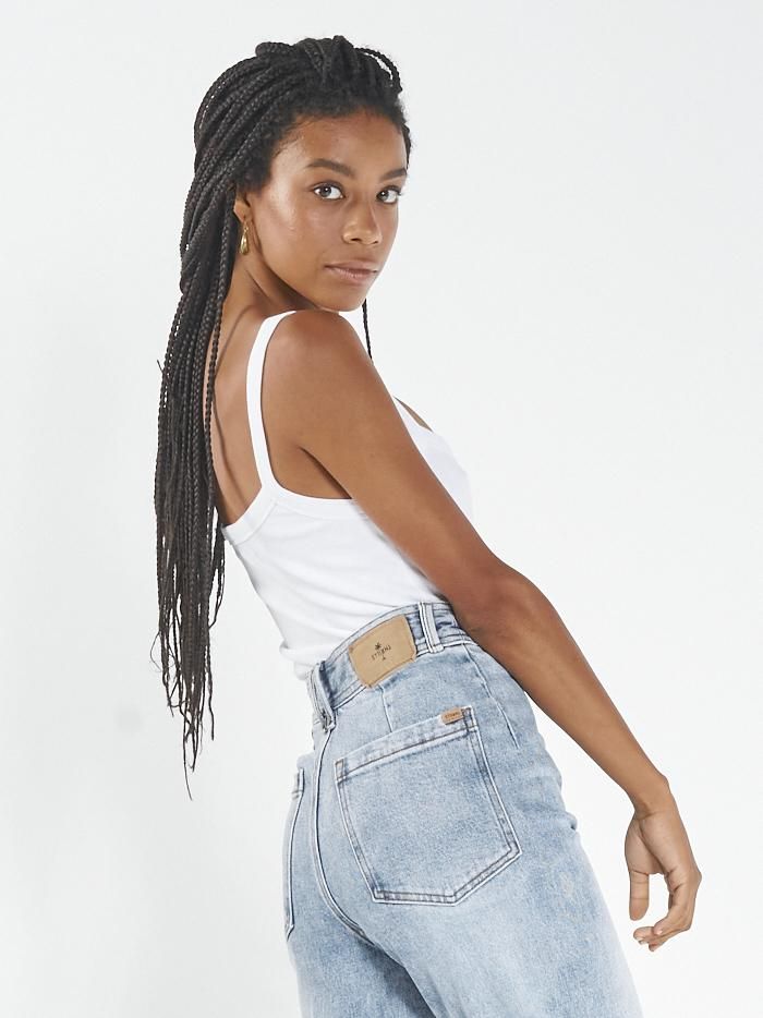 Shonna Rib Singlet - White sold by Thrills product image thumbnail 2