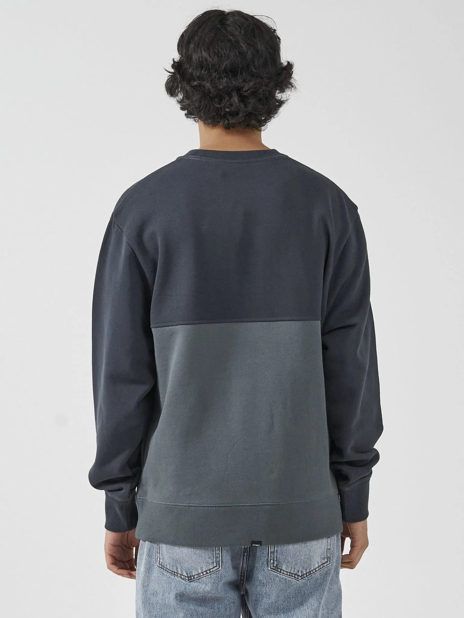Knowledge Oversize Panel Crew Fleece - Total Eclipse sold by Thrills product image thumbnail 2