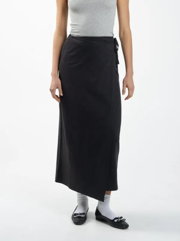 Hemp Wrap Skirt - Black sold by Thrills