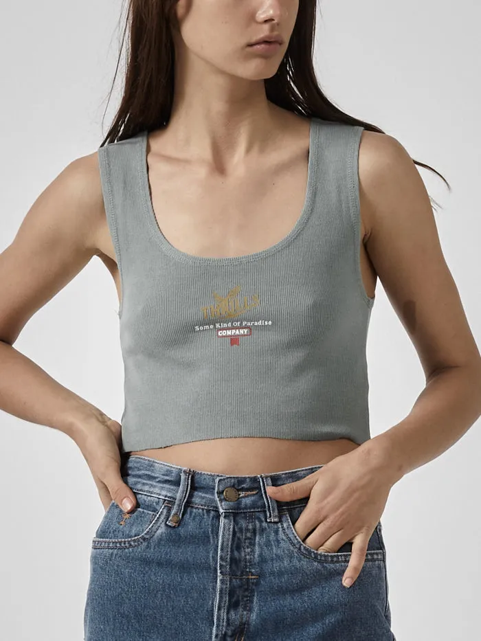 Golden Paradise Crop Rib Singlet - Sea Glass sold by Thrills product image thumbnail 5