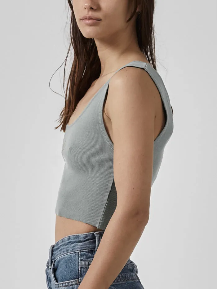 Golden Paradise Crop Rib Singlet - Sea Glass sold by Thrills product image thumbnail 3