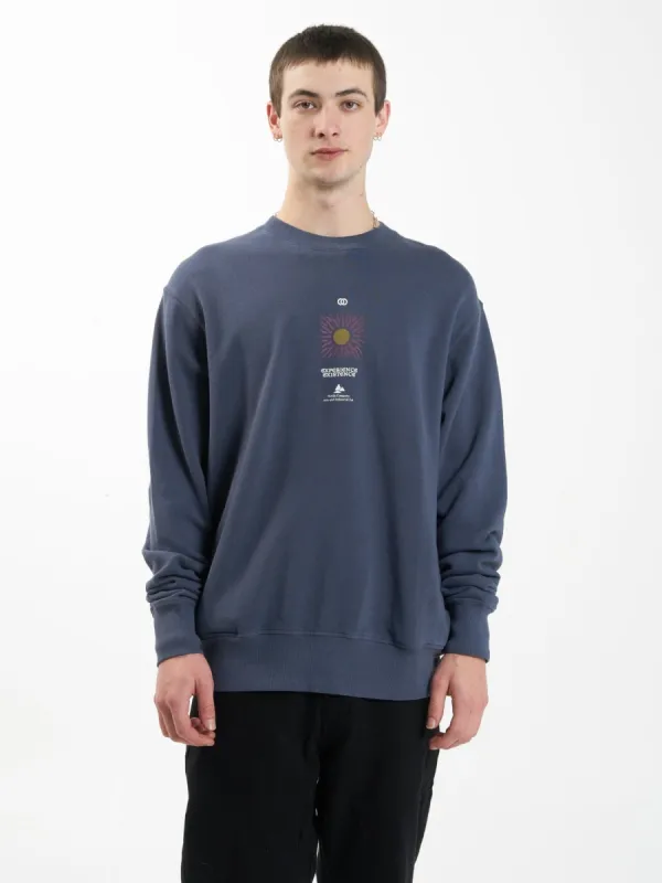 Experience Existence Oversize Crew - Mood Indigo sold by Thrills