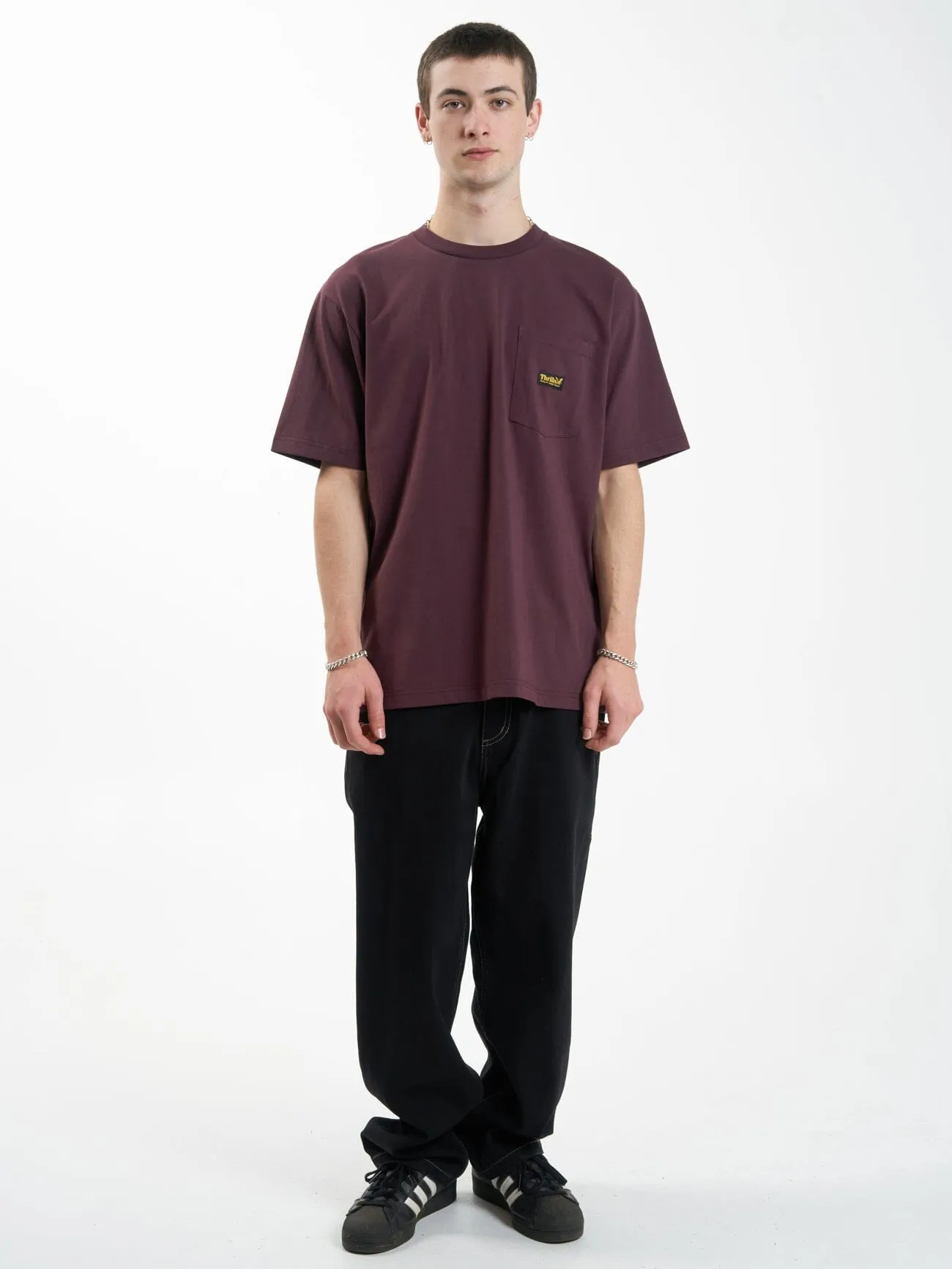 Thrills Union Oversize Fit Pocket Tee - Wine sold by Thrills product image thumbnail 5