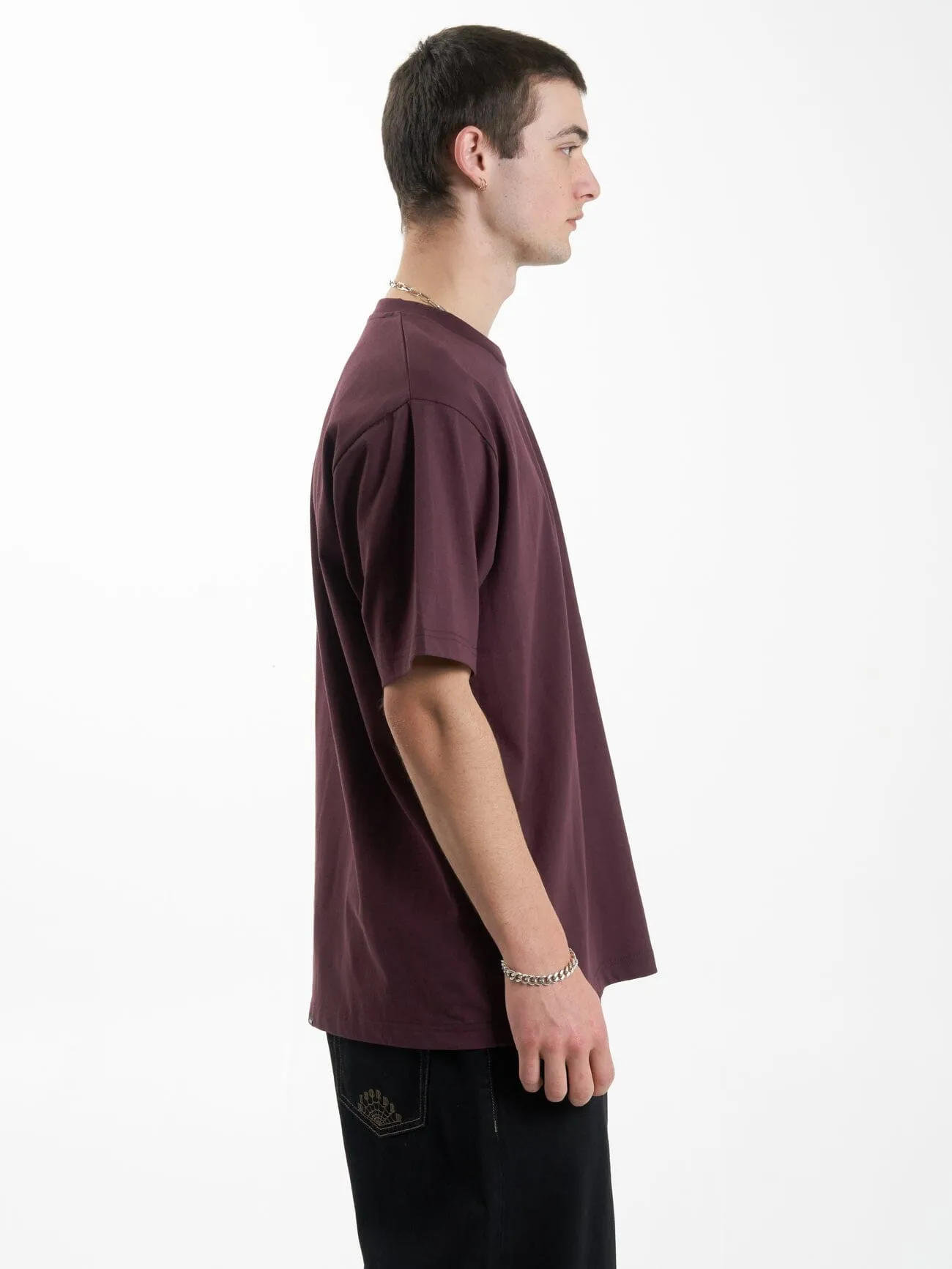 Thrills Union Oversize Fit Pocket Tee - Wine sold by Thrills product image thumbnail 4