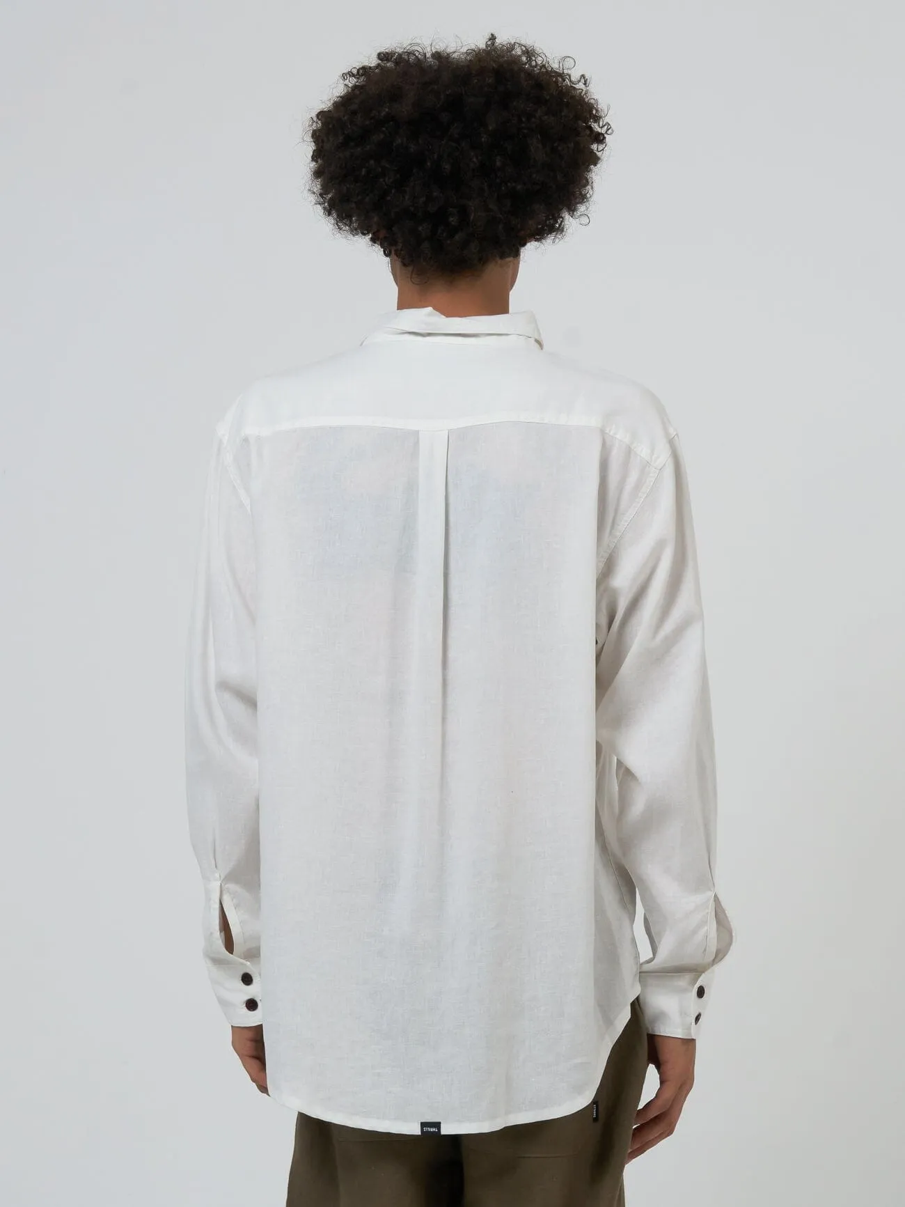 Hemp Minimal Thrills Oversize Long Sleeve Shirt - Dirty White sold by Thrills product image thumbnail 2