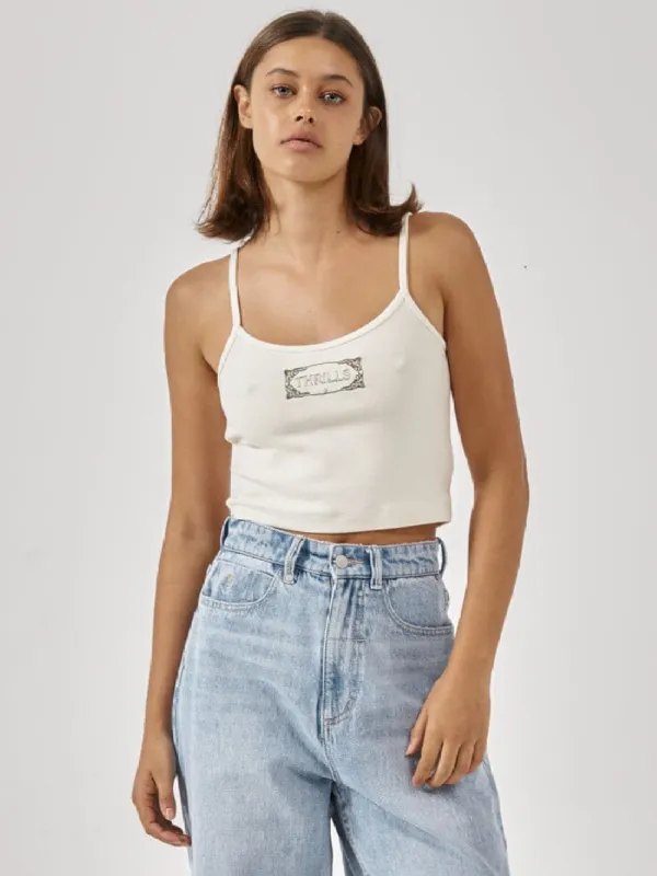 Inlay Crop Bound Tank - Heritage White sold by Thrills