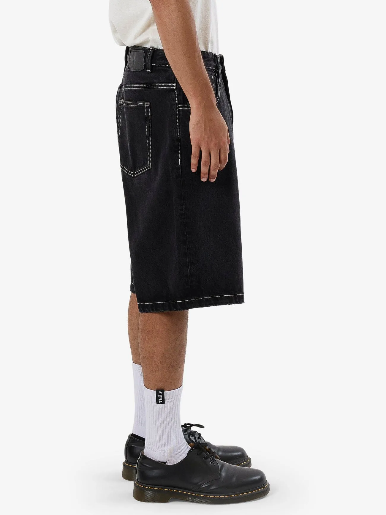 Big Slacker Denim Short - Aged Black sold by Thrills product image thumbnail 4