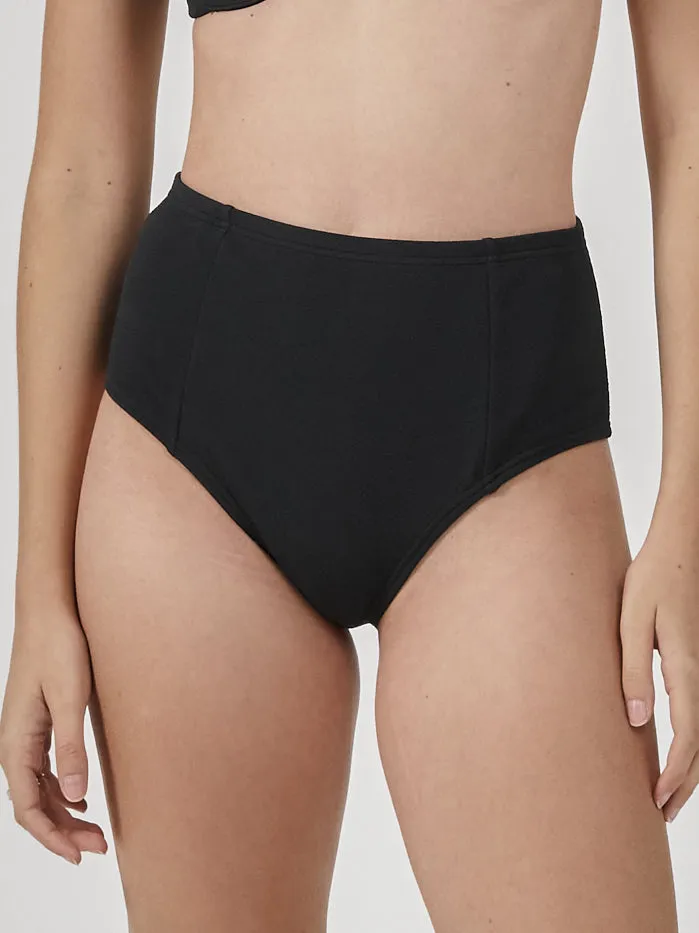 Adira High Waist Bikini Bottom - Black sold by Thrills