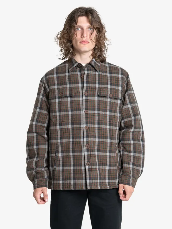Thrills Labour Flannel Jacket - Brown sold by Thrills