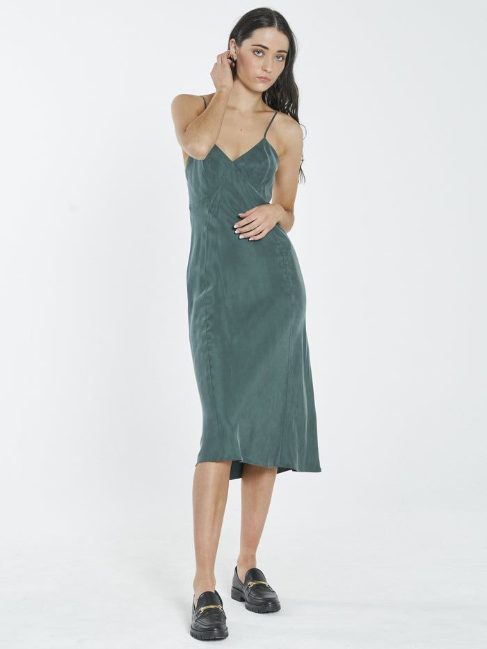 Chelsea Slip Dress - Vintage Teal sold by Thrills