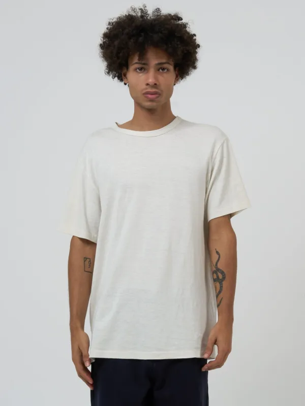 Hemp Thrills Embro Lightweight Merch FIt Tee - Dirty White sold by Thrills