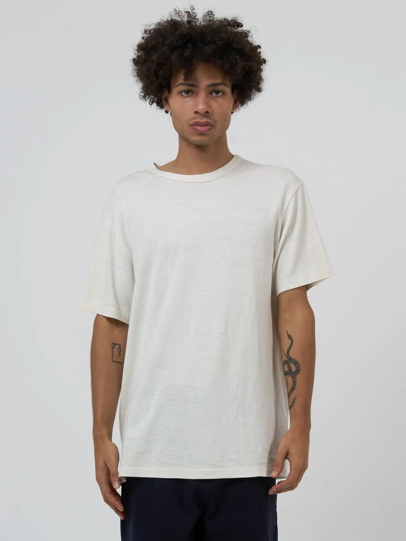 Hemp Thrills Embro Lightweight Merch FIt Tee - Dirty White sold by Thrills