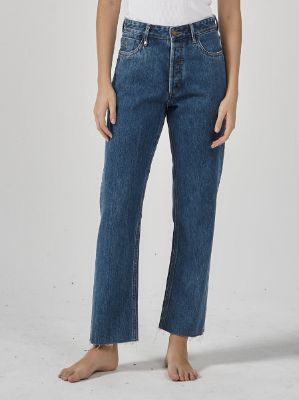 Paige Mid Rise Jean - Highway Blue sold by Thrills